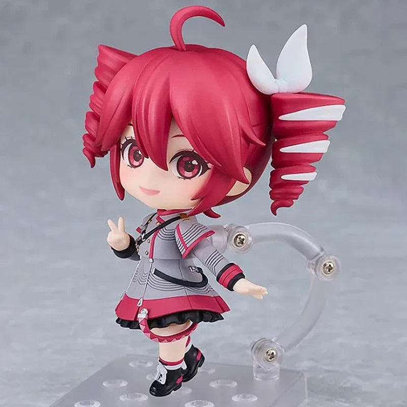 10cm Kasane Teto Action Figures Anime Q Version PVC Doll Model Toy Cosplay Figurine Stand Model Desk Display Decor Standing Gift
