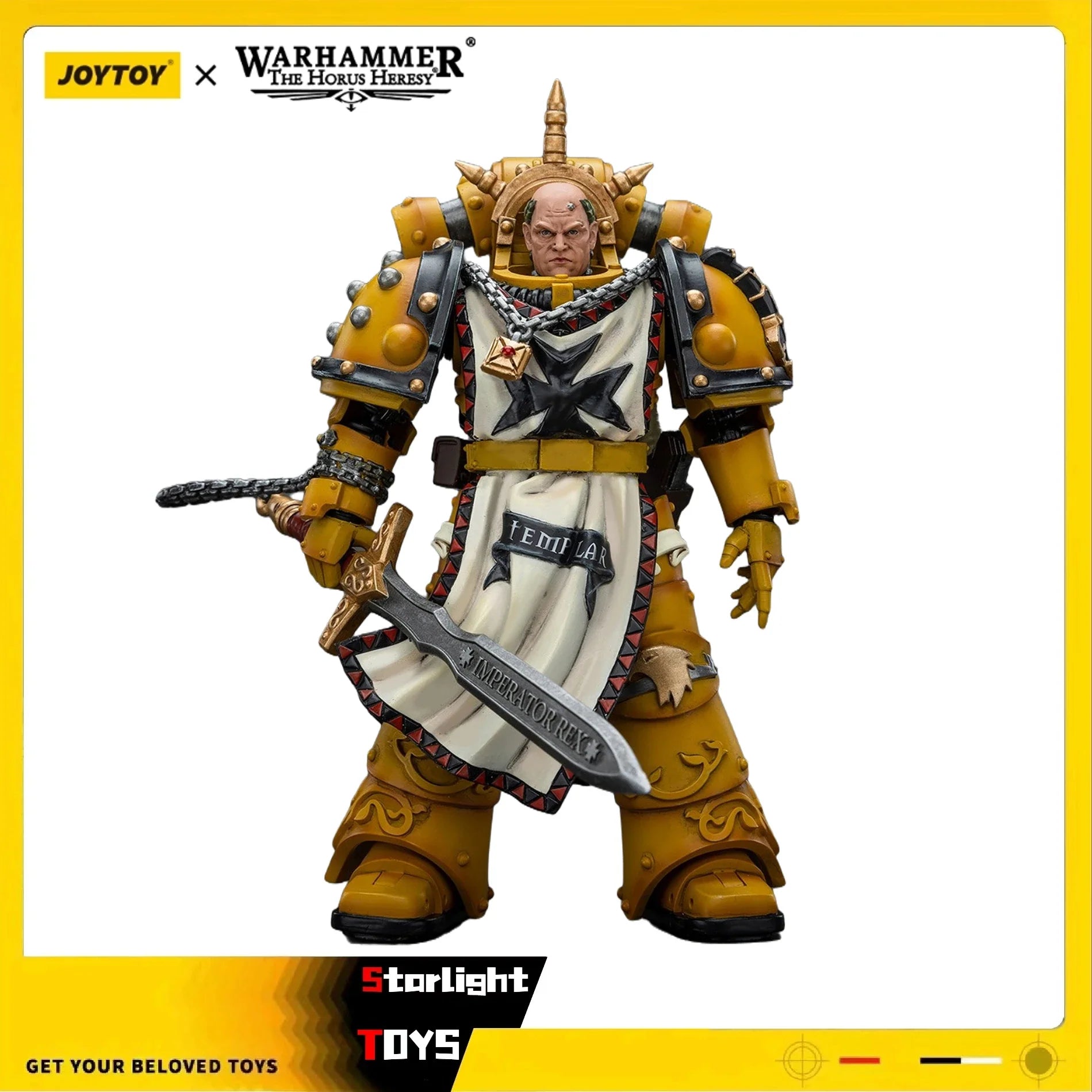 JOYTOY Warhammer 40K Imperial Fists Sigismund First Captain of The Imperial Fists Model Toy Gifts 1/18 Action Figure