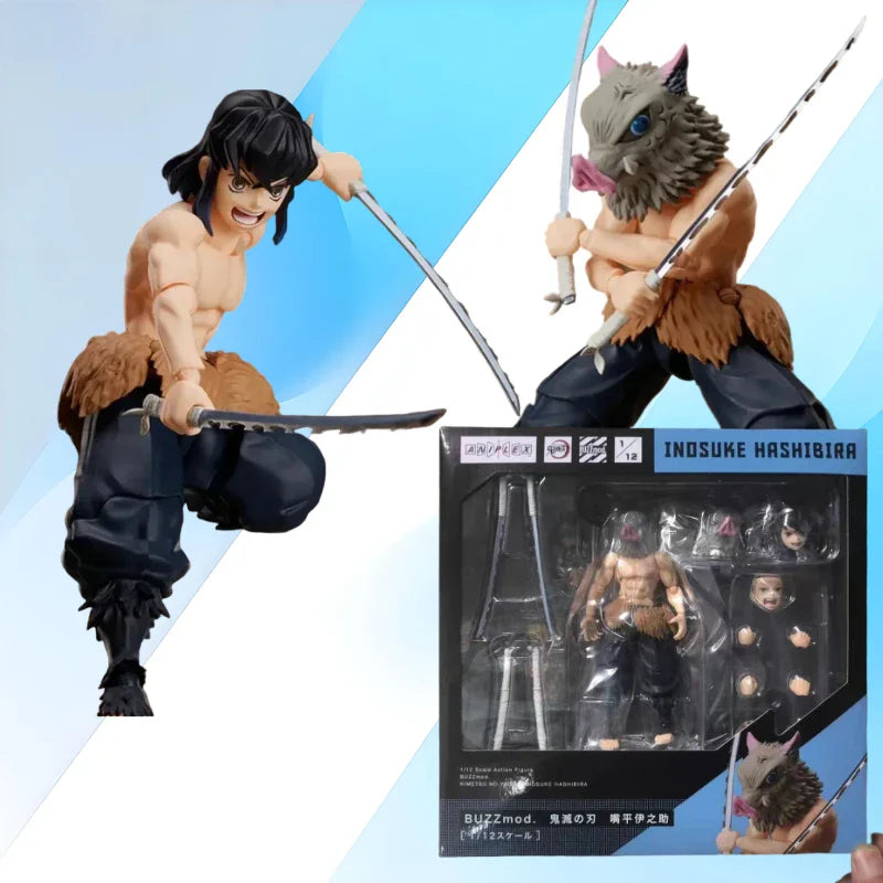 100 % original Aniplex BUZZmod Inosuke Hashibira Kimetsu No Yaiba Demon Slayer Actionfiguren Modell Spielzeug Brinquedos Figura