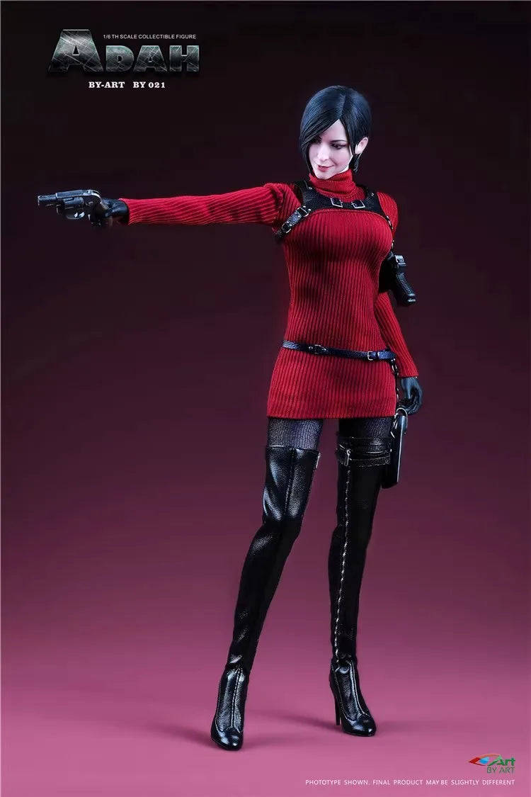 New In Stock BY-ART BY-021 1/6 ADAH Ada Wong Mysterious Agent Red Battle Clothing Survival Game Mystery Spy Clothes Set Fit Toy
