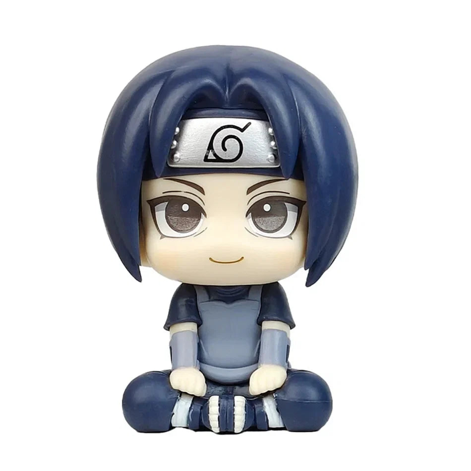 Anime Figure Naruto Kakashi Action Figure Q Version Kawaii Sasuke Itachi Figurine Car Decoration Collection Toy Christmas gift