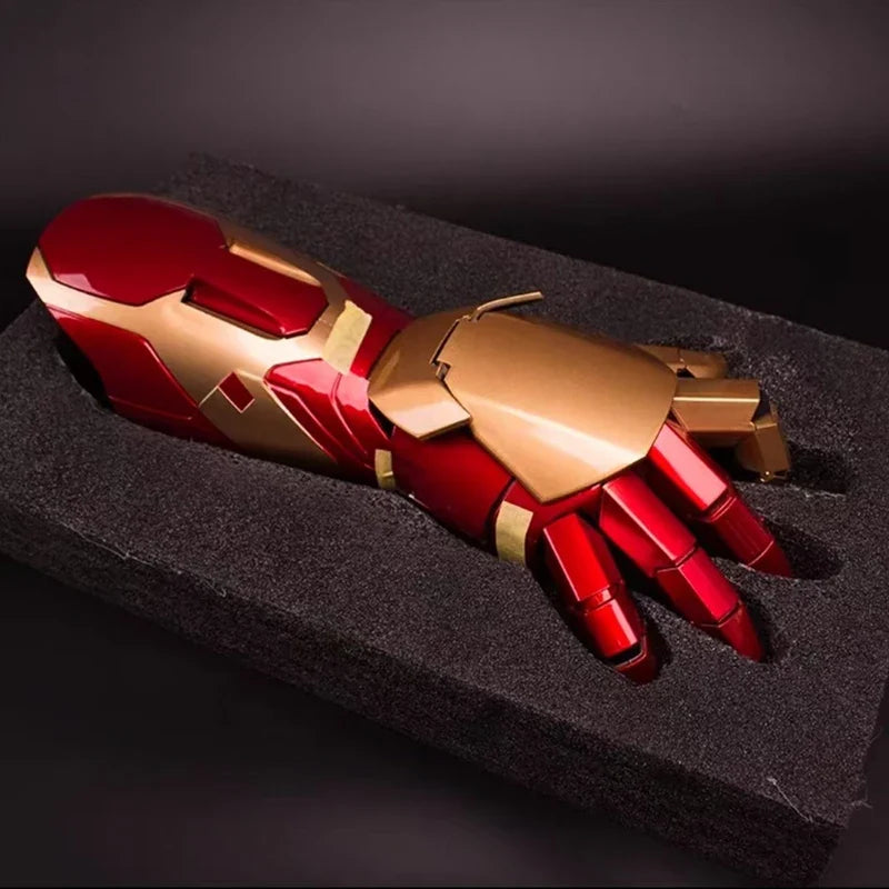Iron Man Armor Wearable Arms Mk42 Gloves Led Lighting Cosplay Model Toy Left And Right Hands Compatible Decoration Prop Gift