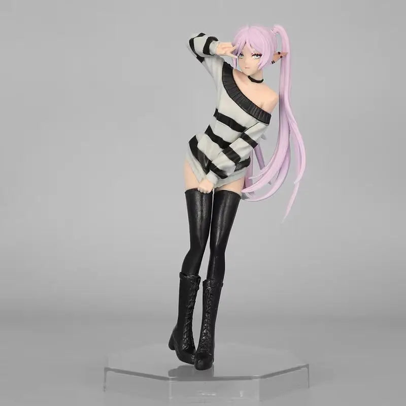 Frieren: Beyond Journey’S End Anime Figure Sweater Cute Girl Standing Posture Action Statue Doll Collectible Gift
