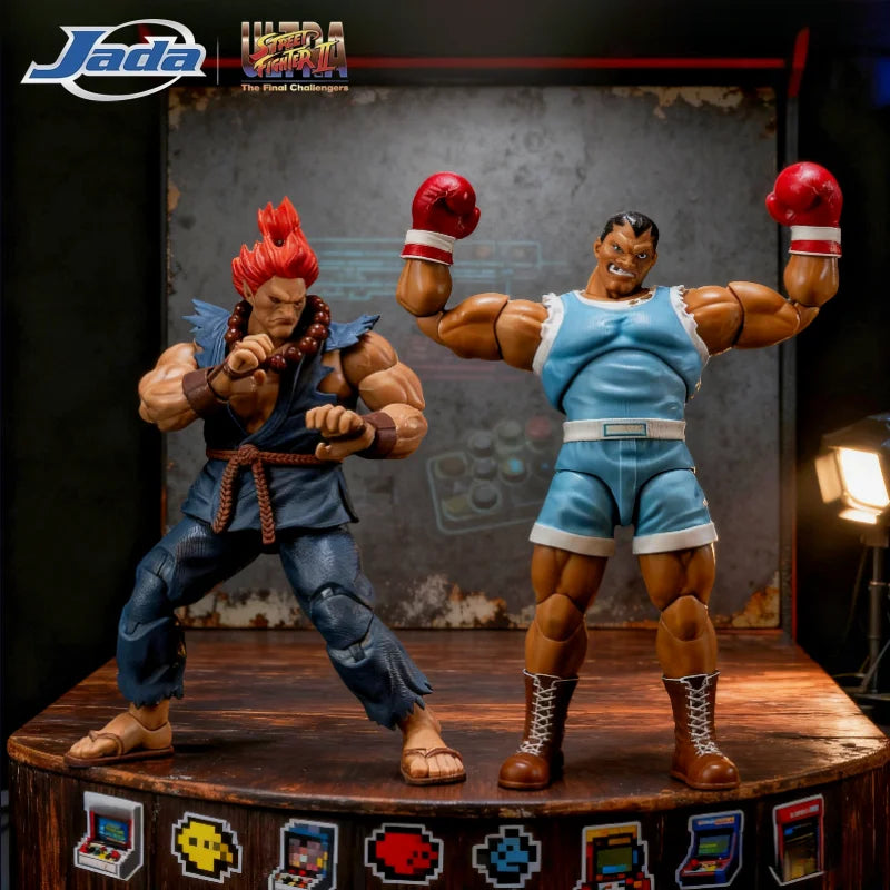 Jada Toys Street Fighter 2 Gouki M Bison Action Figure Genuine Figurines PVC Collection Boxer Balrog Game Merch Toy Boy Gift