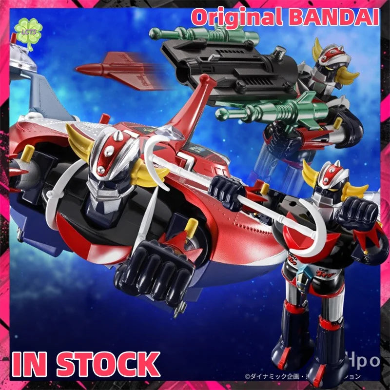 BANDAI Genuine DELUXE GRENDIZER&SPAZER UFO Form Anime Figure CHOGOKIN 1975 Replica Action Figurine Collectible Model Toys Gift