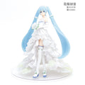 20CM Anime Hatsune Miku Figure 1/7 Wedding Dress Ver Flower Wedding Model Toy Gift Collection Action Figure PVC