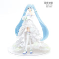 20CM Anime Hatsune Miku Figure 1/7 Wedding Dress Ver Flower Wedding Model Toy Gift Collection Action Figure PVC