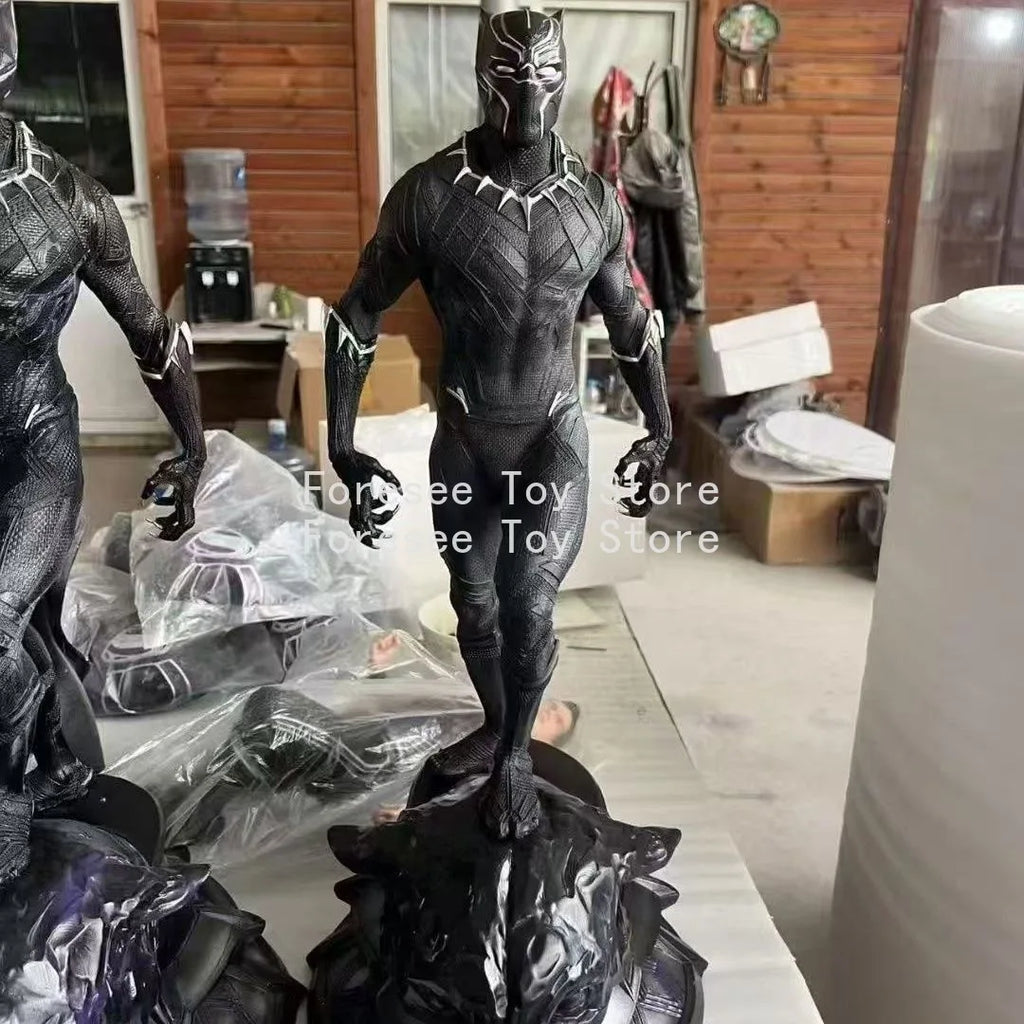 The Avengers 60cm Black Panther Figure Standing Posture Model Resin Material Anime Action Collect Desktop Ornaments Children Toy