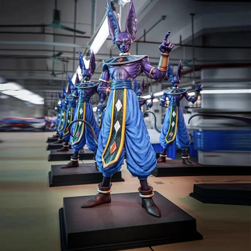 Toys 50cm Beerus Dragon Ball Z Anime Figure Beerus Birusu Gods of Destruction Figurine PVC Statue Collection Model Decor Gift