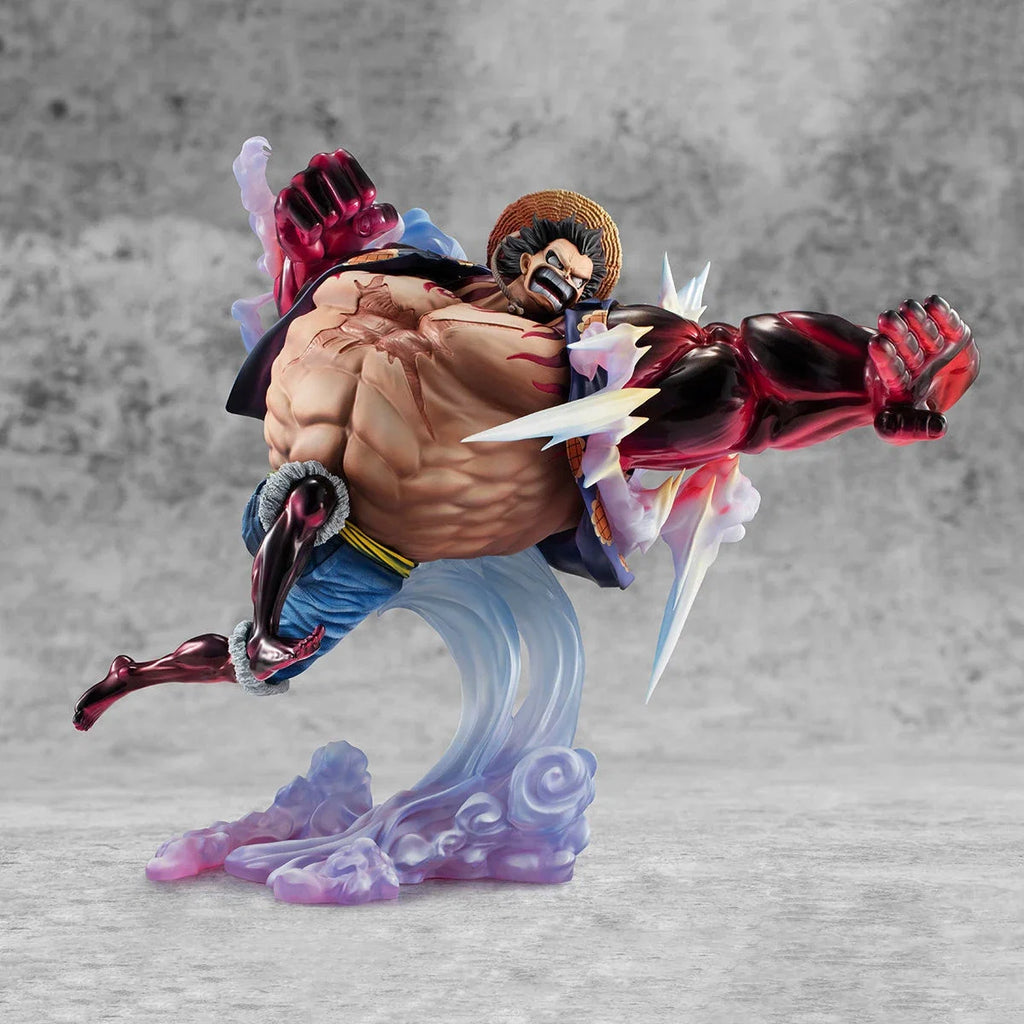In Stock One Piece Monkey D. Luffy Gear 4 Bouncy Man Megahouse POP SA-MAXIMUM Collectible Ornaments Boxed Brand Toy Gifts