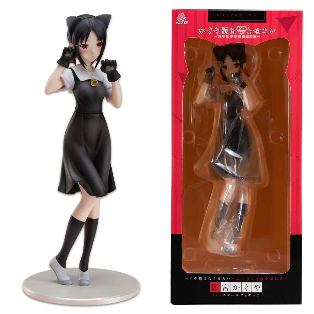 22CM Anime Kaguya sama wa Figure Kokurasetai Tensai tachi no Ren'ai Zunousen Shinomiya Kaguya 1/7 Model Toy Gift Aciton Figure