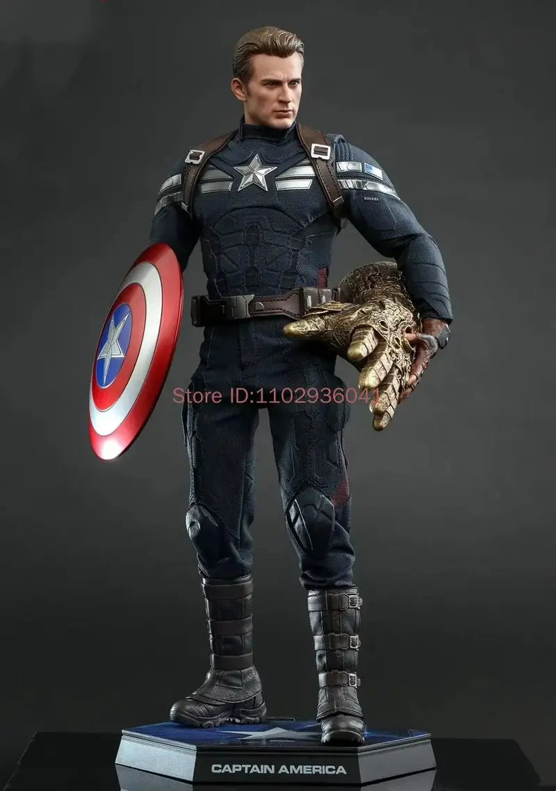 Genuine Marvel Avengers 4 Captain America Undercover Suit Handmade Collection Action Figure Authentic Ht Mms607 Ornament Toy