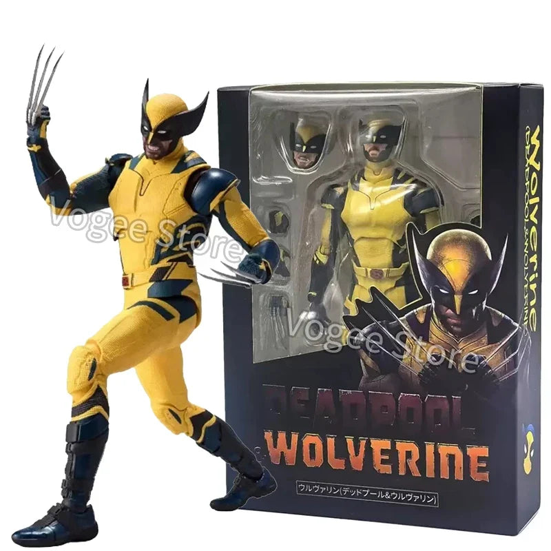 Shf Deadpool & Wolverine Action figures PVC Movable Collection X-Men Figure Figurine Movie Model Doll Kids Toys Gift