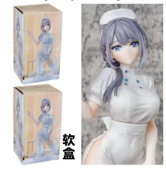 Saotome Shino Nurse Ver. Kneeling Pose Anime Pvc Figure Collectible Statue Desktop Decoration GiftS