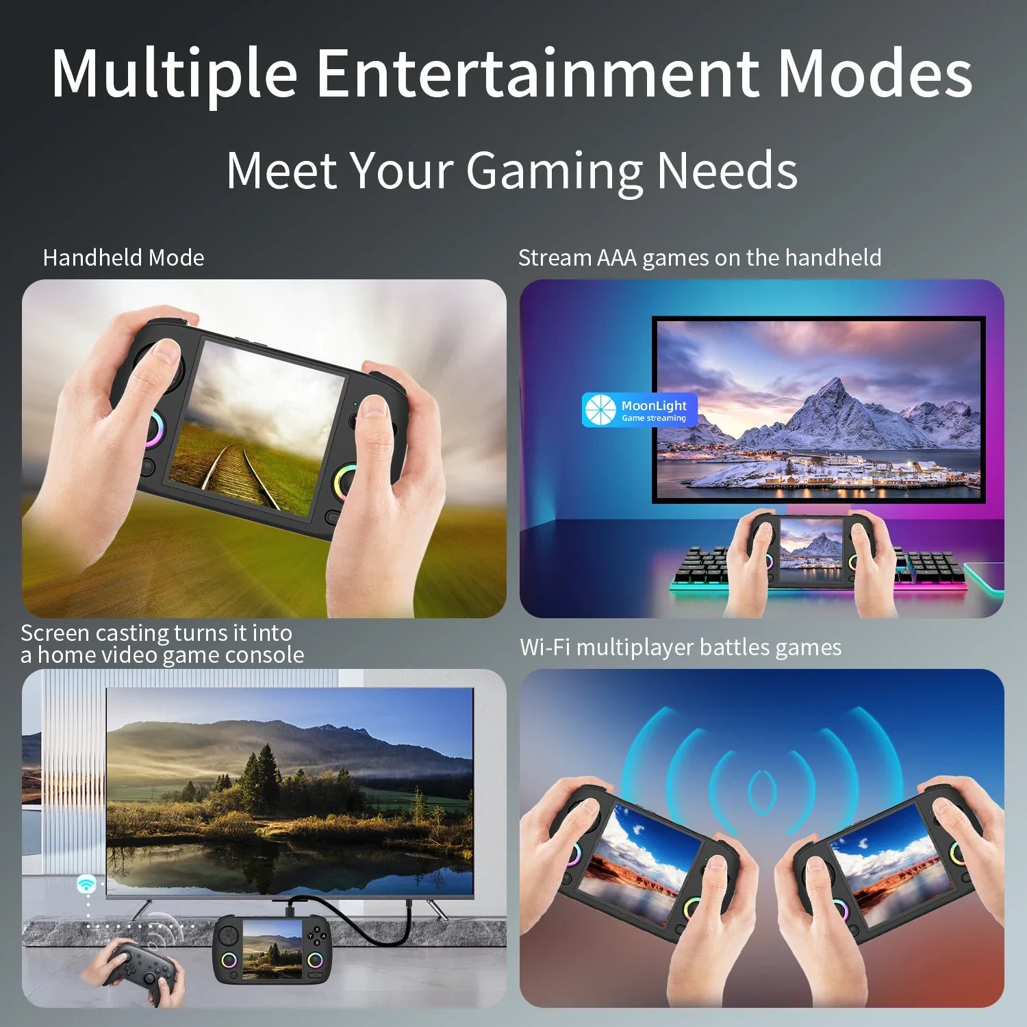 ANBERNIC RG CubeXX Handheld Game Console 3.95 Inch IPS Screen 64 Bit Linux System Supports 5G WiFi Bluetooth TV HD Out RGCUBEXX