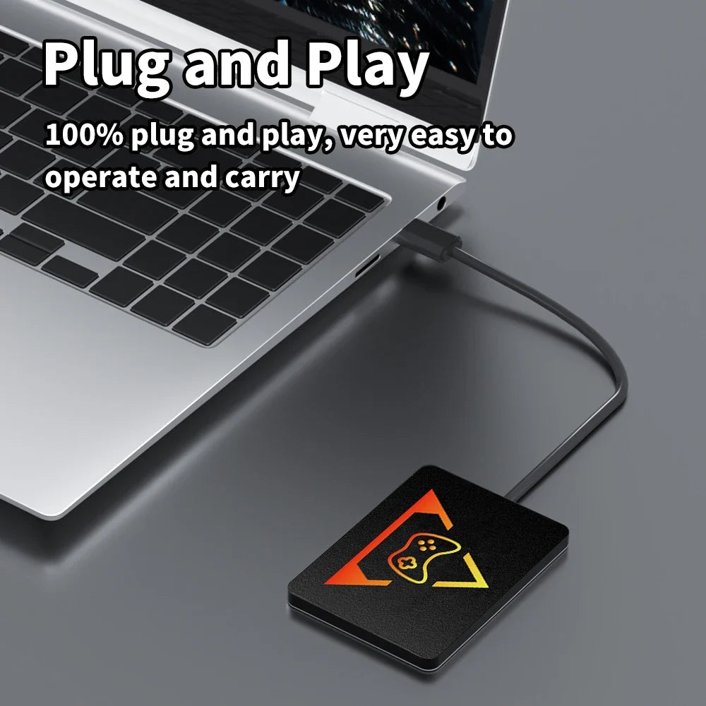 PlayZone 1TB  Gaming SSD Game Console 80+Emulator for PS5/PS4/Switch/XBOX/PS3/PS2 with 16191 AAA&3D&Retro Game for Win PC/Laptop