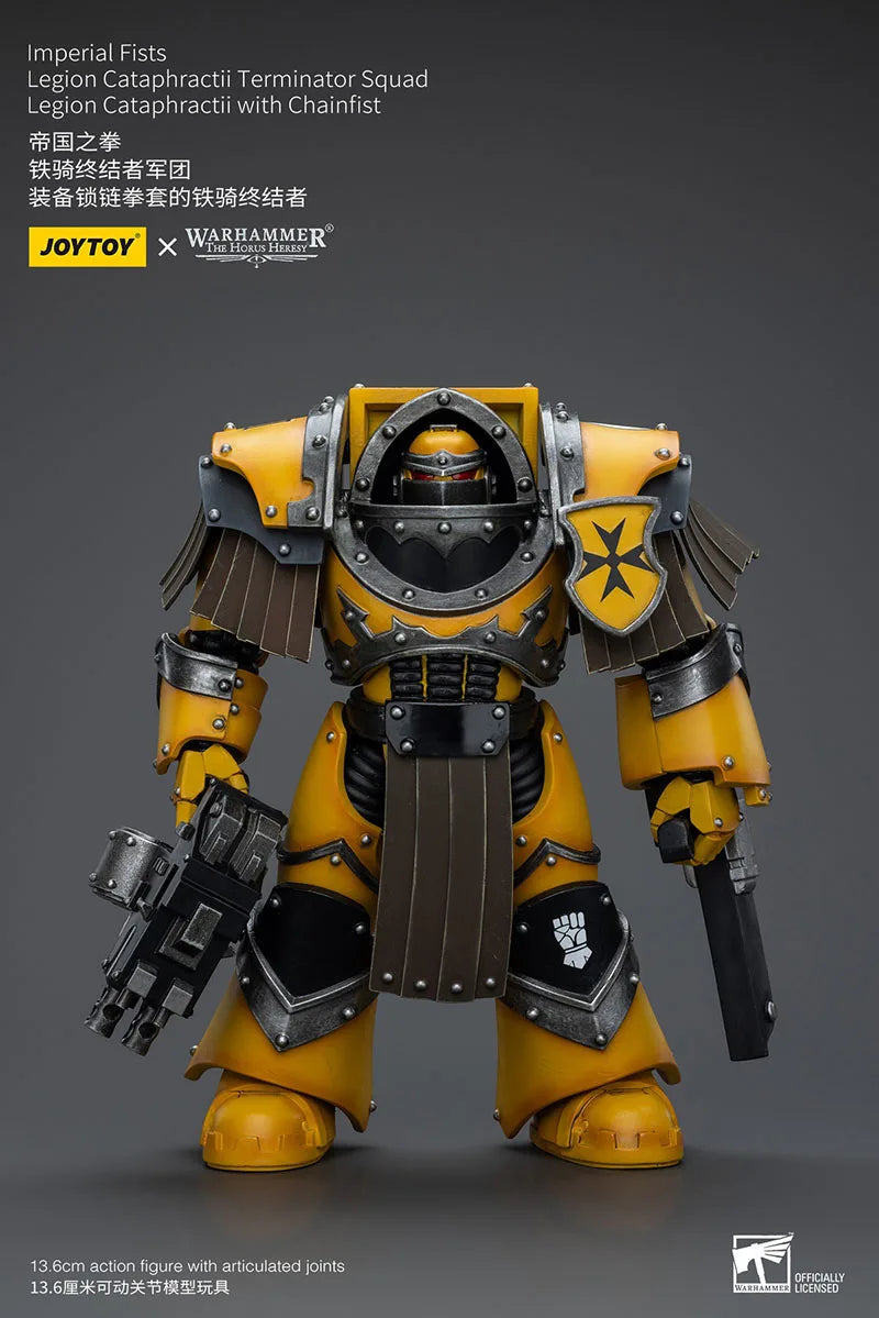JOYTOY Warhammer 30K 1/18 Imperial Fists Legion Cataphractii Terminator Squad Action Figure Game Military Soldier Figurine Toy