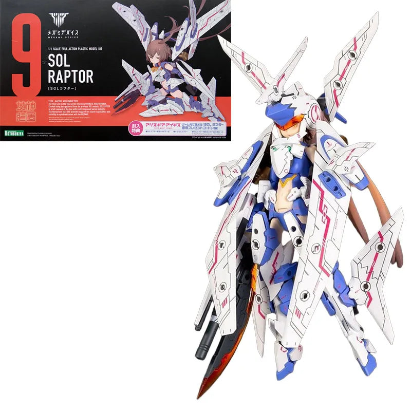 Kotobukiya Original  MEGAMI DEVICE SOL RAPTOR BEAST MODE ROAD RUNNER HORNET LOW VISIBILITY Action Figure Assembly Model Toys