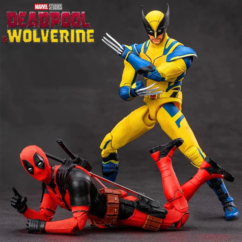 New ZD Toys Deadpool & Wolverine Model 7in 1/10 Action Figures Wolverine Deadpool Model Marvel Superheroes Collection Model Gift