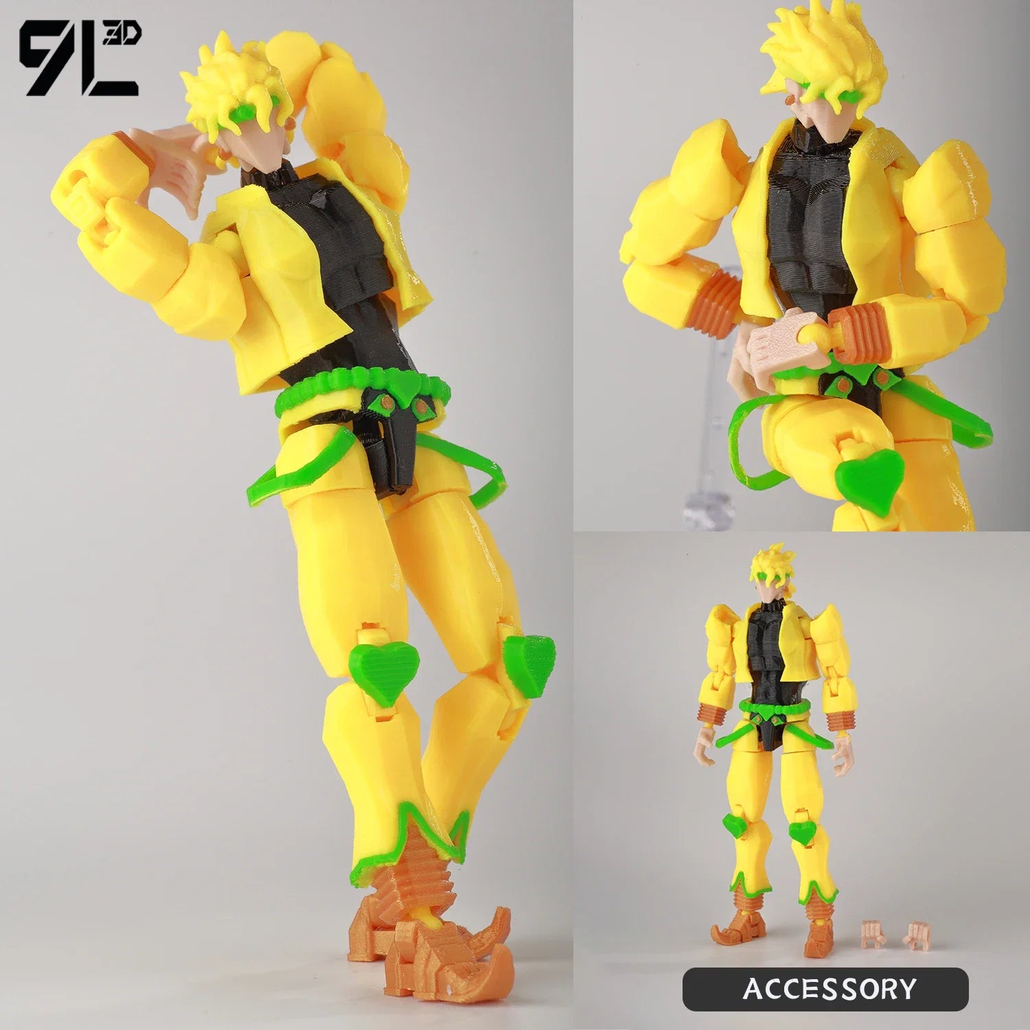 9L3D Lucky13 JoJo's Jotaro Kujo Action Figure Dummy13 with Star Platinum T13 Multi-Jointed 3D Printed Collectible Toys Titan13