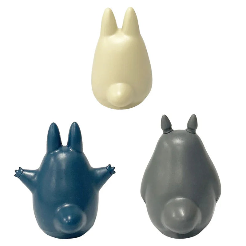3pcs Vinyl Doll Set Studio Ghibli Tumbler Q Version My Neighbor Totoro No Face Desktop Decor