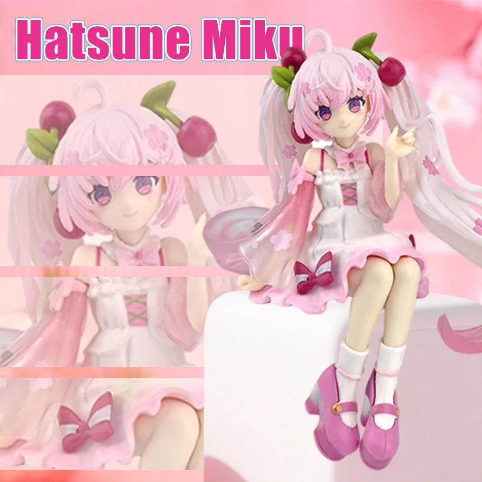 In Stock 2026 Hatsune Miku Sakura Miku Anime Action Figure Model Collection Toy | Cute Handmade PVC Model | Kawaii Gift