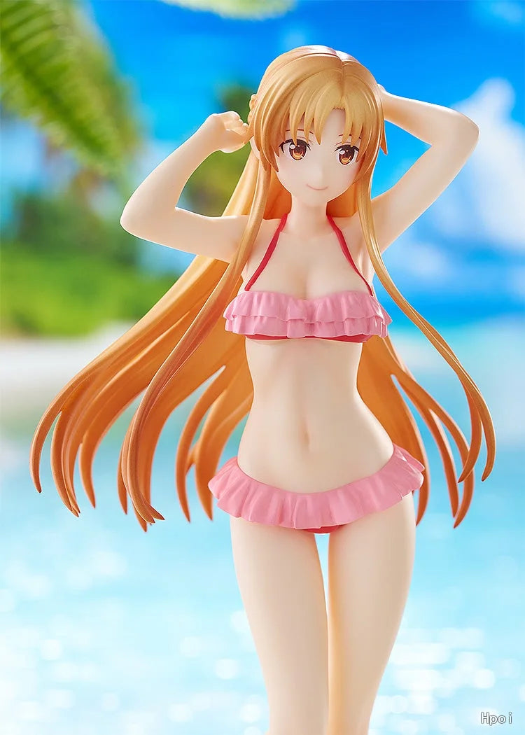 【SF】 Original GSC POP UP PARADE BEACH QUEENS Sword Art Online Attack: Twilight Asuna Figures  Anime Model Toys Gifts