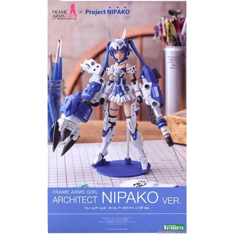 Kotobukiya Frame Arms Girl Model Kit FG089 Architect Nipako Anime Figure Building Kit Mobile Suit Girl Action Figures Toys Gift