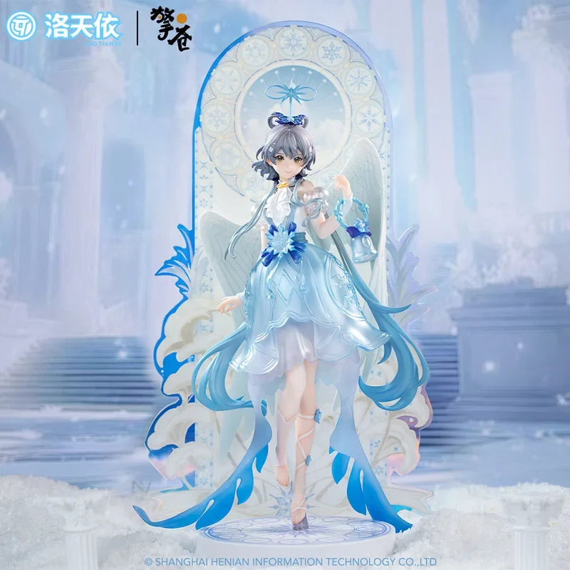 In Stock Original Vsinger Luo Tianyi Snow Angel 33cm Anime Figure 1/6 Model Toys Statue Doll Desktop Ornaments Birthday Gift Toy