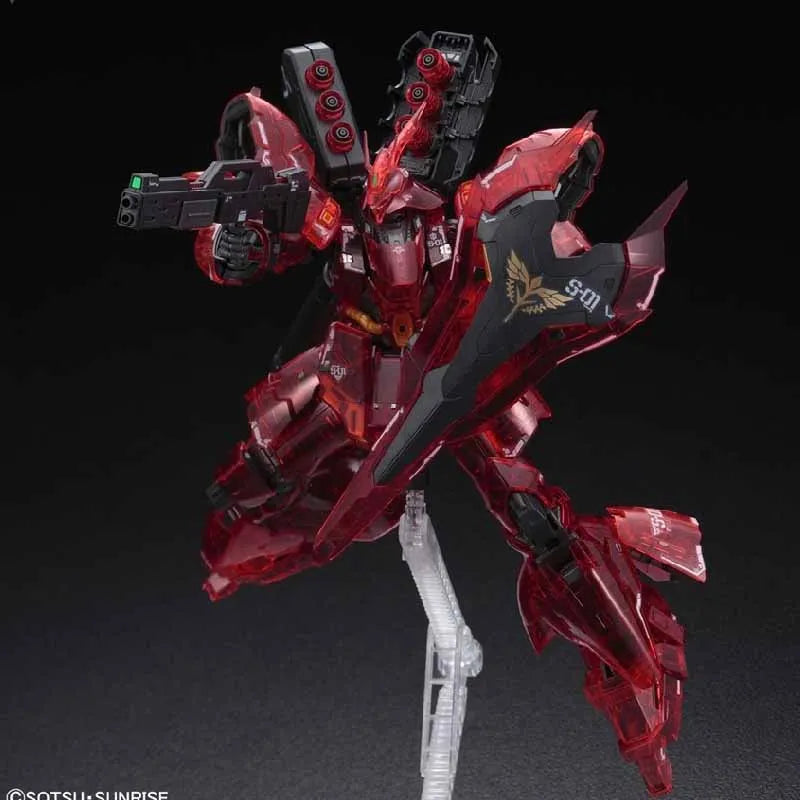 Bandai Original GUNDAM RG Series SAZABI MECHIANICAL CORE PLAIING Anime Action Figure Assembly Model Toys Collectible Model