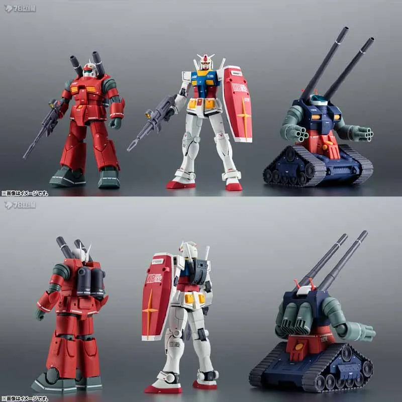 Bandai Original MODEL KIT ROBOT SPIRITS WHITE BASETEAM MS SET Action Figure Model Toy Gifts For boy Collectible Foam box sends