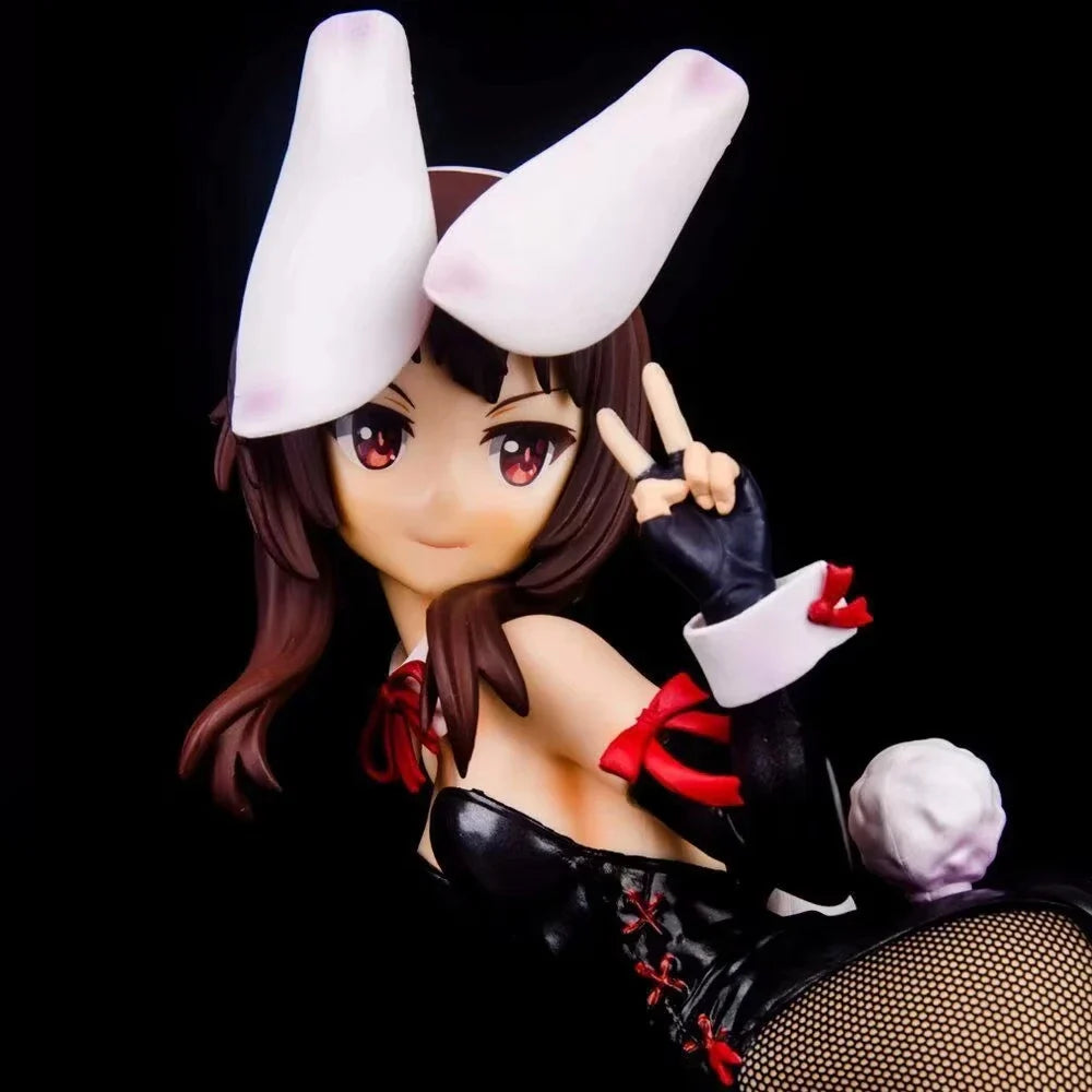 ‌1/4 Scale Konosuba Anime Bunny Girl Figure - Aqua/Megumin/Darkness Pvc Statue Model Collection Desktop Decoration Gift For Boys