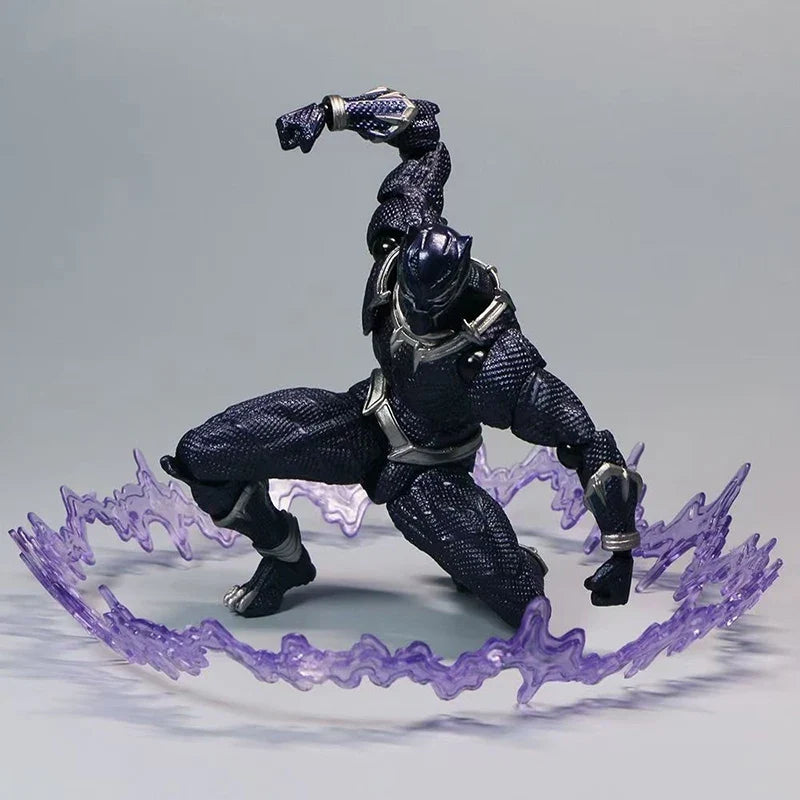 Revoltech Yamaguchi Figures Black Panther Action Figure Deadpool Venom Model King of Wakanda Black Panther T Challa Toys
