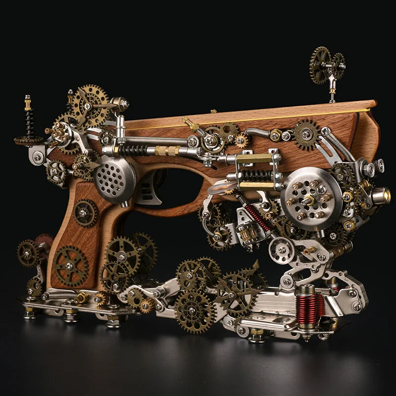 3D Metal Three-Dimensional Archimedes Steam Crossbow Puzzle DIY Assembly Building Blocks Toys for Children Adult Gift