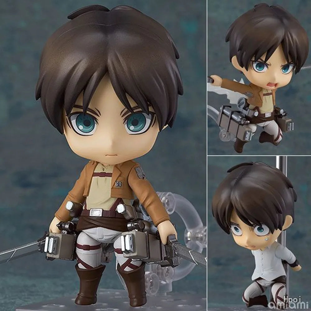 Levi Ackerman 390 417 Eren Jaeger 375 Mikasa Ackerman 365 Attack on Titan Action Figure PVC Toys Collection Doll Anime Cartoon