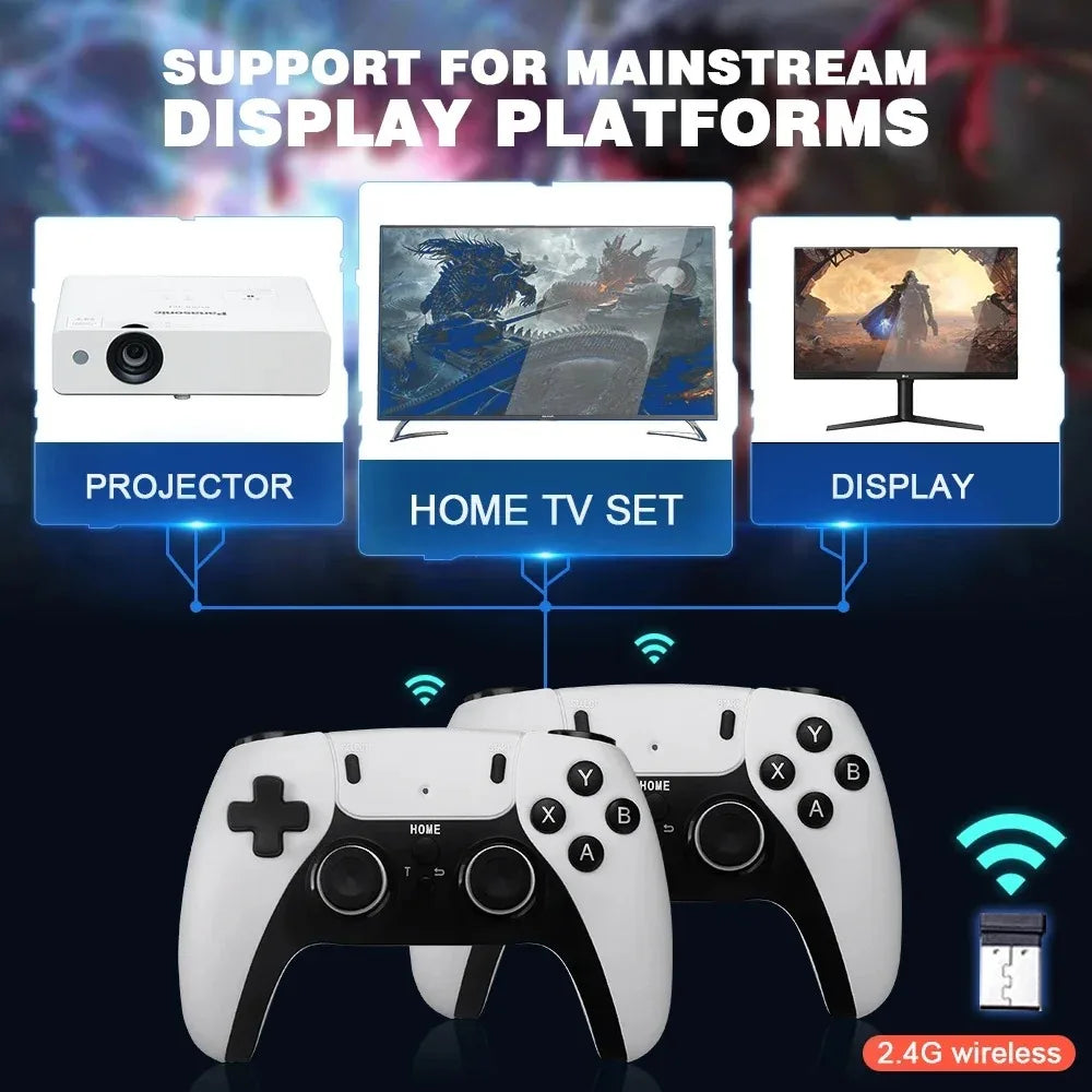 M15 Game Stick 4K HD 20000 GAMES Player 2.4Ghz Wireless Controller HandHeld Arcade Classic 2025 TV Home Video Game Consoles
