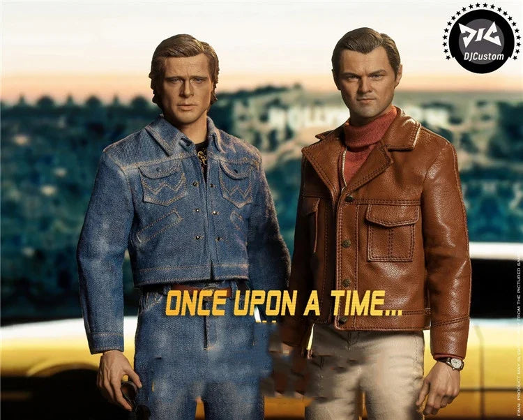 DJCUSTOM NO-16005 1/6 Men Soldier Brad Pitt Leonardo Dicaprio Retro Double Suit Full Set 12" Action Figure Model Body Toys