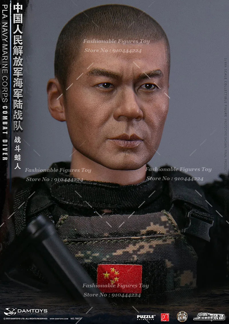 DAMTOYS 78073 1/6 Men Soldier PLA Marine Corps Battle Combat Diver Full Set 12" Action Figure Model Toys Collection Gift