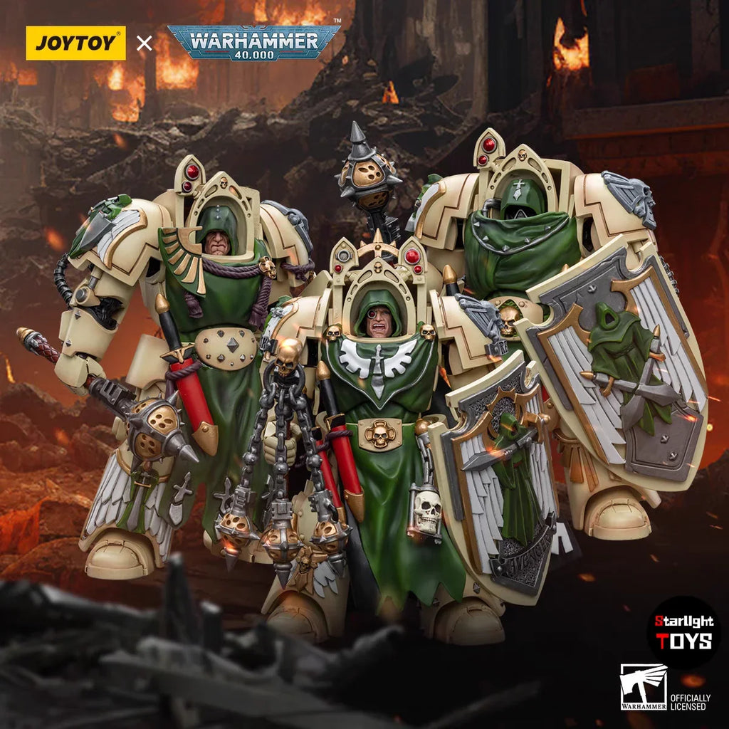 JOYTOYe Warhammer 40K Dark Angels Deathwing Knight Master Mace of Absolution 1 Mace of Absolution 2 Toys Model 1/18 Action Figur