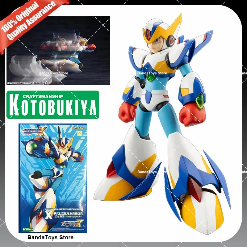 In stock 100% Original 1/12 Kotobukiya KP701 RockmanX Mega Man X Falcon Armor Plastic Model Kit Anime Action Figures Model Toys