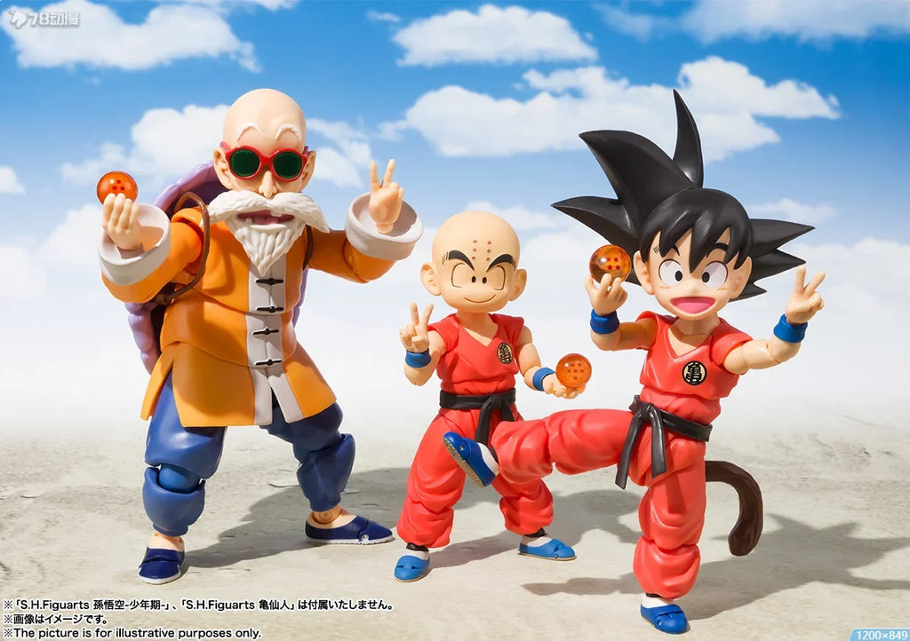 100% Original Bandai Dragon Ball Sh Figuarts Shf Klilyn Krillin Action Figures Anime Model Toys Figura Pvc Gifts in Stock