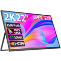 UPERFECT 22 Inch Computer Display Monitor 2K QHD 1440P 100%sRGB IPS Screen w/ Kickstand For Laptop PC Mac Phone PS5 Game Console
