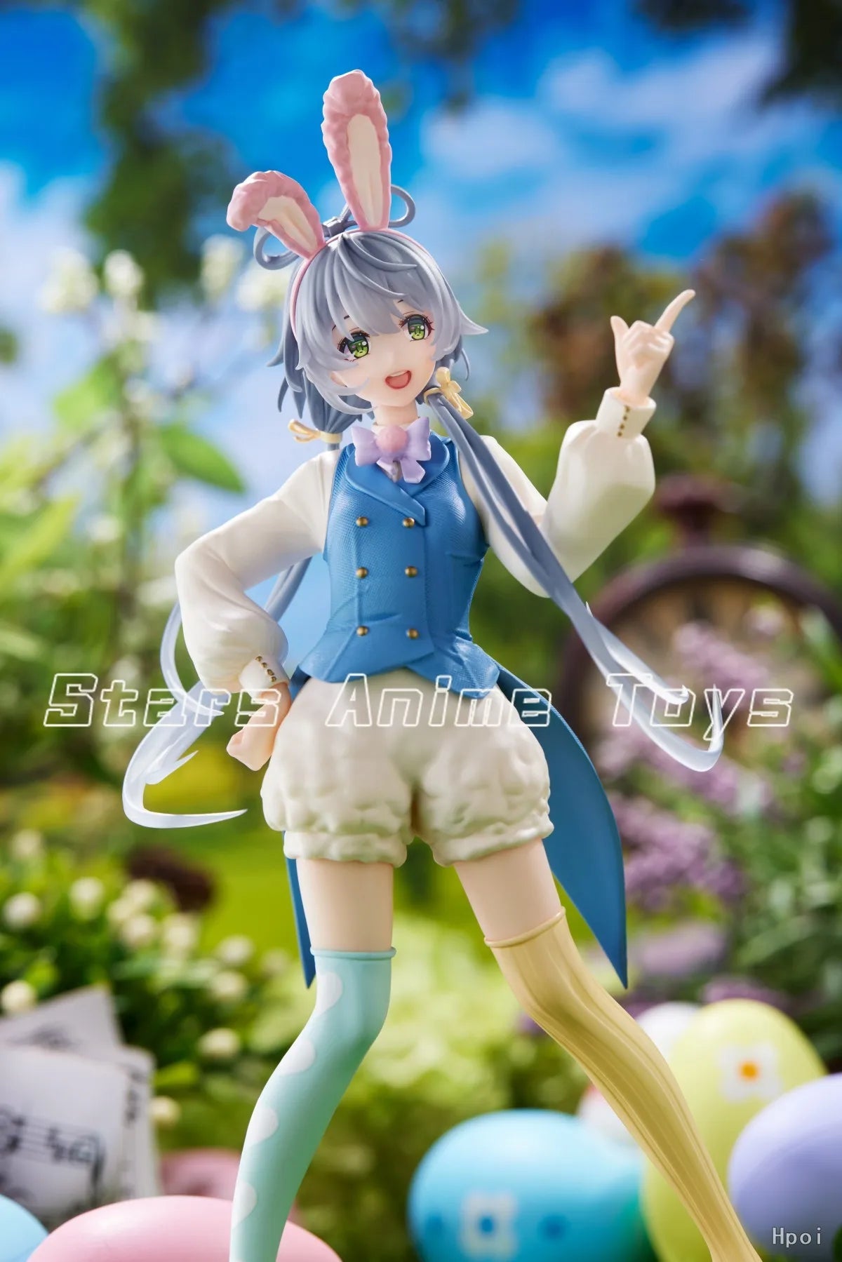 Original TAITO Vsinger Easter 18cm Luo Tianyi Rabbit Ears Doll Anime Figures Model