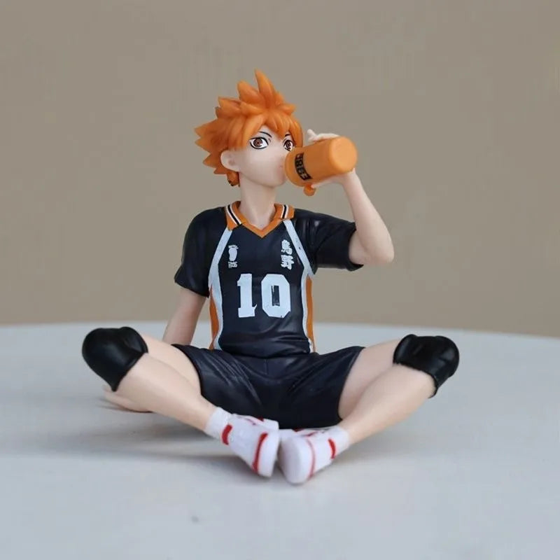 Anime Haikyuu Hinata Shoyo Kageyama Tobio Action Figures Sitting Pose PVC Model Volleyball Desktop Ornaments Collection Gift