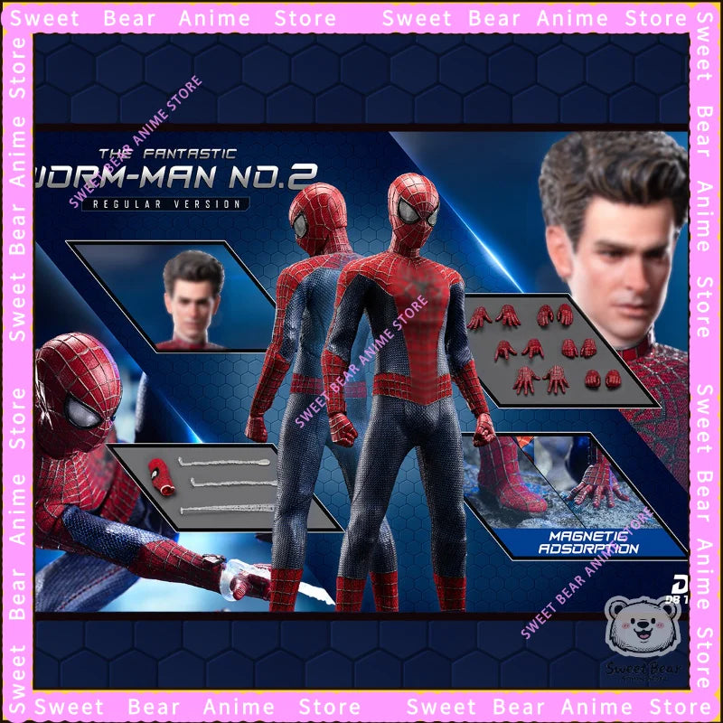 DB TOYS 6in Garfield Amazing Spider-Man 1/12 Scale Fabric Suit Action Figure Anime Model Trendy Toys Desktop Doll Collectibles