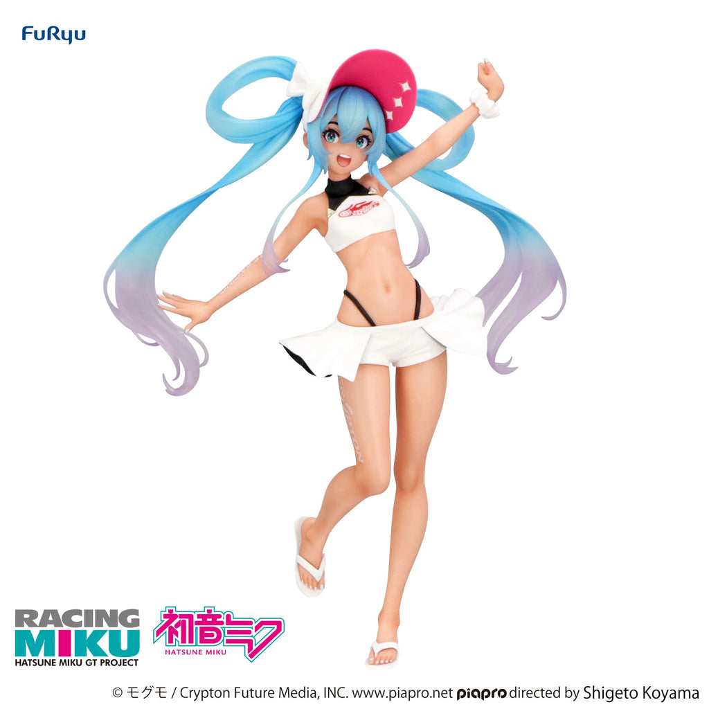 Original Furyu Hatsune Miku GT Project Trio-Try-iT Figure -Racing Miku 2024 Summer Holiday ver Pvc Action Figures Model Figurine