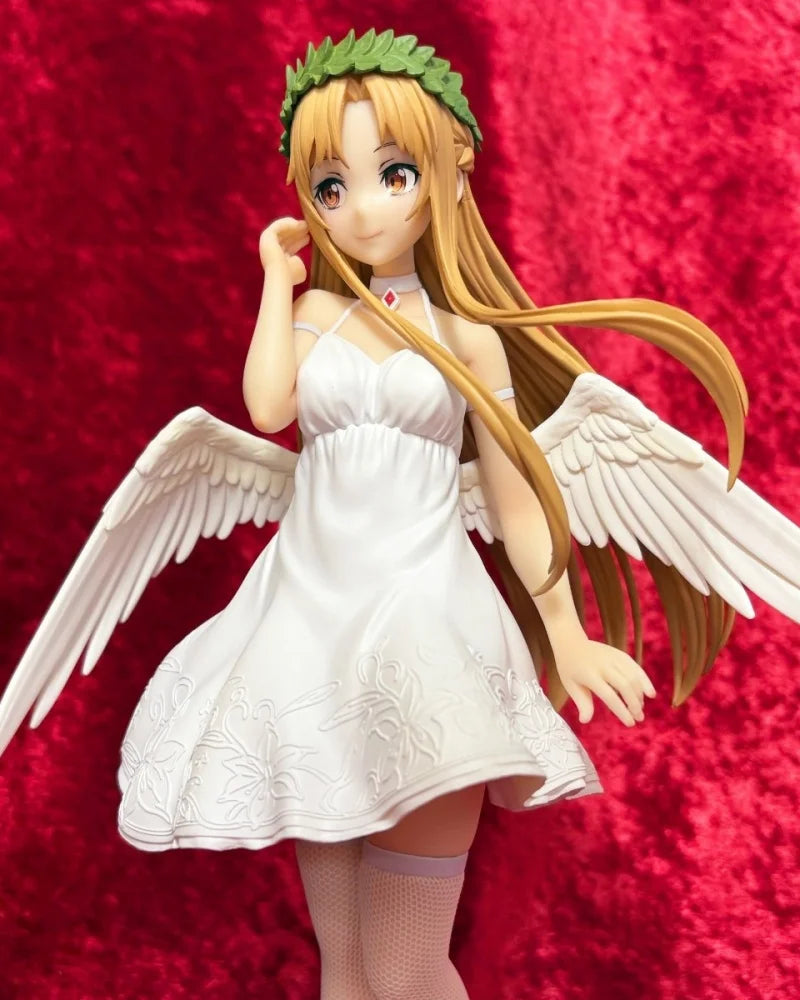 100% Original FuRyu Bicute Pure Sword Art Online Asuna Kawaii Anime Action Figure Garage Kit Collectible Desktop Decoration