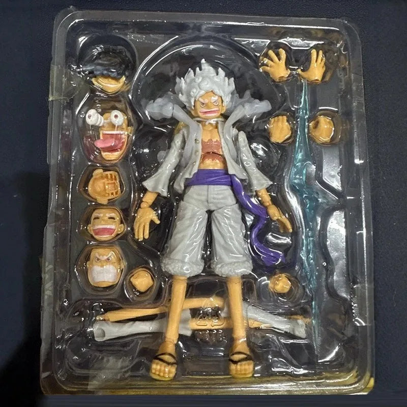 One Piece Shf Monkey D Luffy Figure Gear 5 Sun God Nika Luffy Action Figurine PVC Model Decoration Birthday Toys Gifts