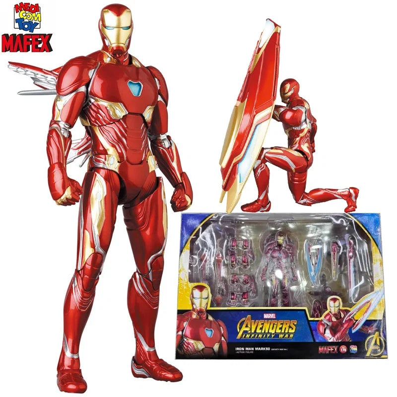 In Stock Original Medicom Toy Mafex (No.178) Avengers: Infinity War Iron Man Mark 50 Infinity War Ver Anime Figure Action Figure