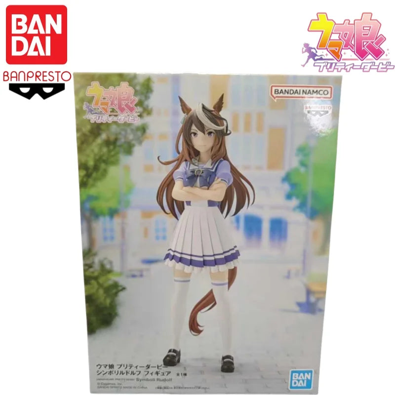 In Stock Bandai Banpresto Original Uma Musume Pretty Derby Rudolf Symbol Figurine Character Anime Model Toy Gift
